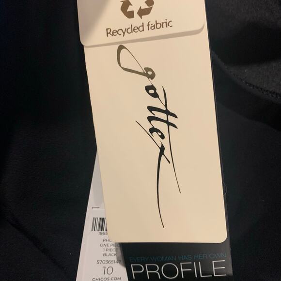 Profile by Gottex Swimsuit Womens Black One Shoulder Pool Side Tummy Control NWT - Picture 4 of 9